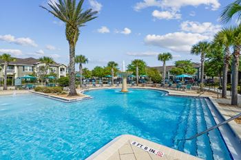 Resort-style zero-entry pool